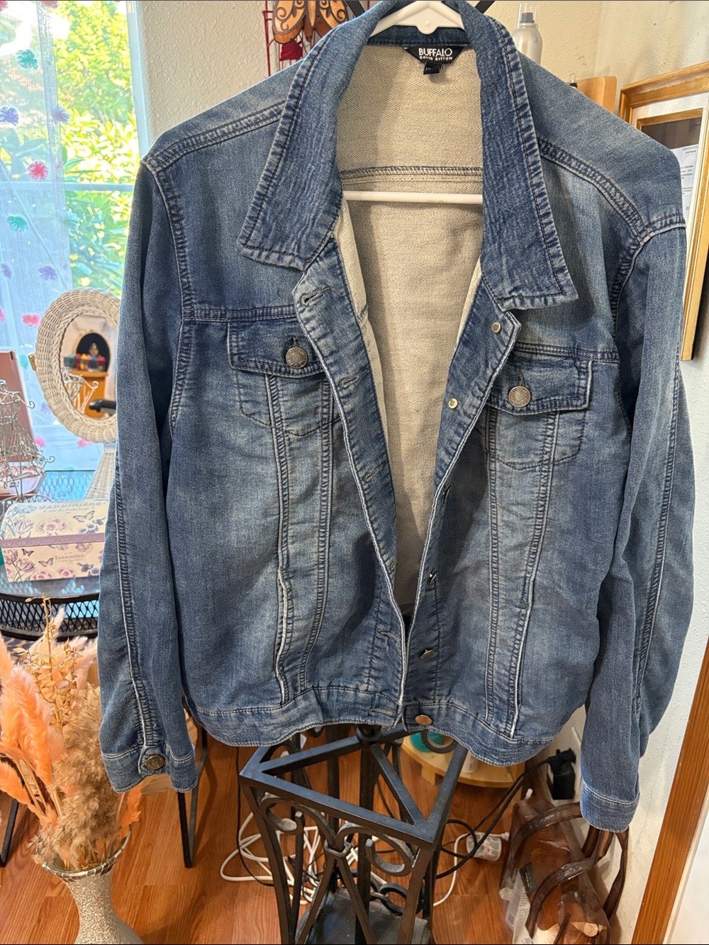 Buffalo David Bitton Distressed Blue Denim Jacket